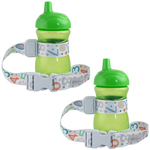 PBnJ Baby SippyPal Sippy Cup Holder Strap Leash Tether 123 2-Pack)