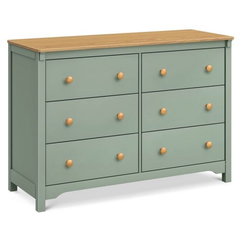 Davinci Shea 6-drawer Dresser - Light Sage And Honey