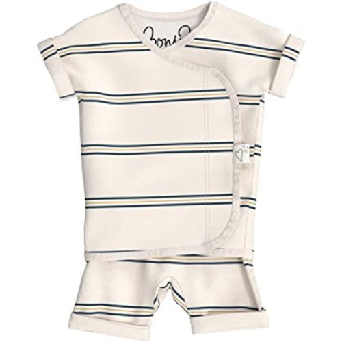 Bonsie Skin to Skin Babywear Romper - Striped Baby Romper One Piece - Old School