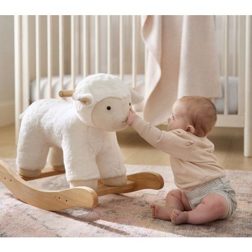 Lamb Critter Plush Nursery Rocker