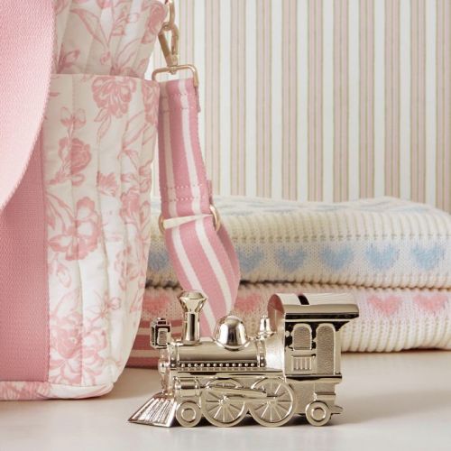 Silver Train Coin Bank