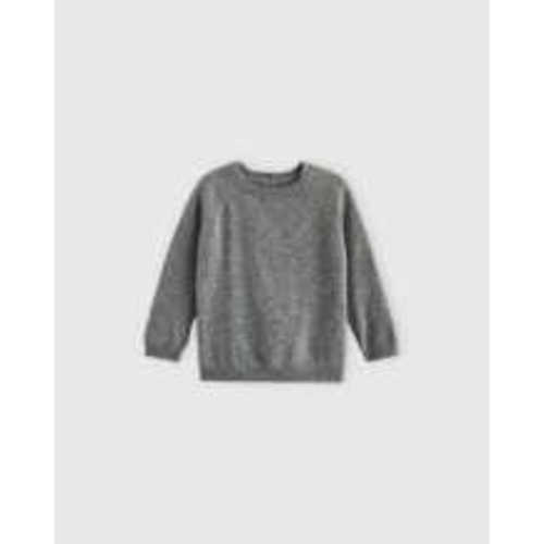 Mongolian Cashmere Crewneck Sweater - Heather Grey, 12-18m