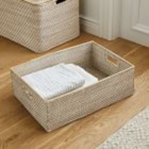 Modern Weave Rattan Baskets - Unlidded Underbed Basket
