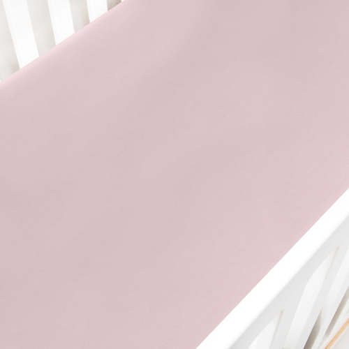 Solid Crib Sheet - Rose | Gooselings