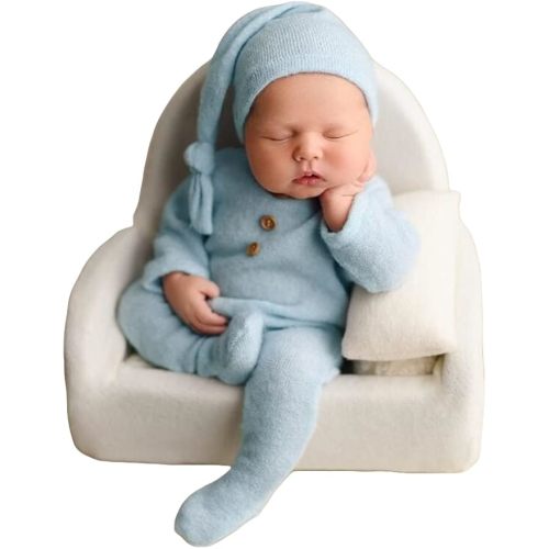 Newborn Photography Boy Outfit Baby Boy Girls Photo Shoot Costume Crochet Clothes Hat Pants Baby Prop Photoshoot
