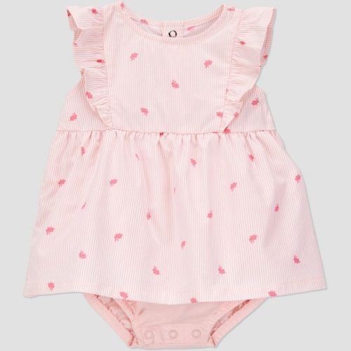 Carter's Just One You® Baby Girls' Striped Bunny Dress - Pink 12M