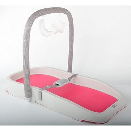 Duraking Pro 4 in 1 Baby Changing pad Washable Portable Diaper Changer Changing Tray no Stain Non-Slip Waterproof Changing Table (Cherry)