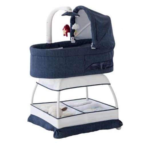 TruBliss Sweetli Nurture Bassinet - Denim Melange
