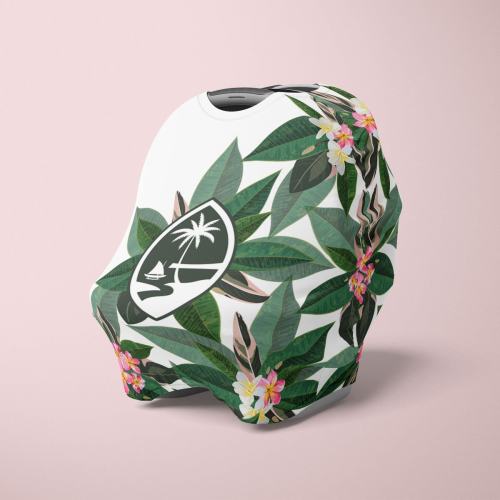 Guam Plumeria Baby Nursing Car Seat Cover