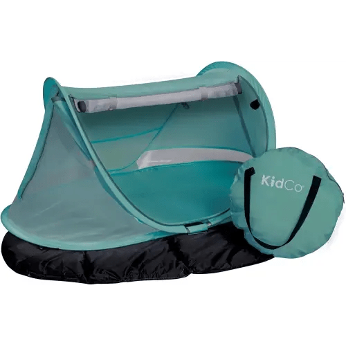 KidCo - Peapod Prestige Lightweight Outdoor Portable Toddler Travel Tent, Travel Crib with UV Protection, Sun Shade & Toy Loops (Seafoam)