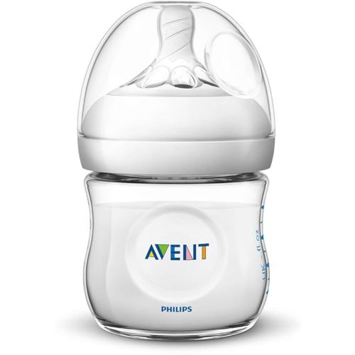 Philips AVENT Natural Baby Bottle, SCF010/37, Clear, 4 Ounce (Pack of 3)