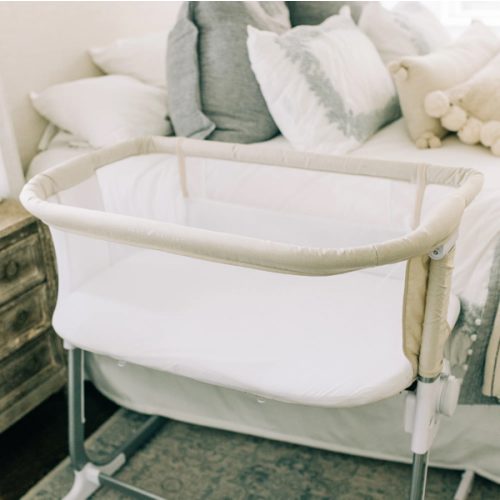 Baby Delight Beside Me Dreamer Bassinet | Bedside Sleeper | 8-Position Height Adjustment | Golden Grain