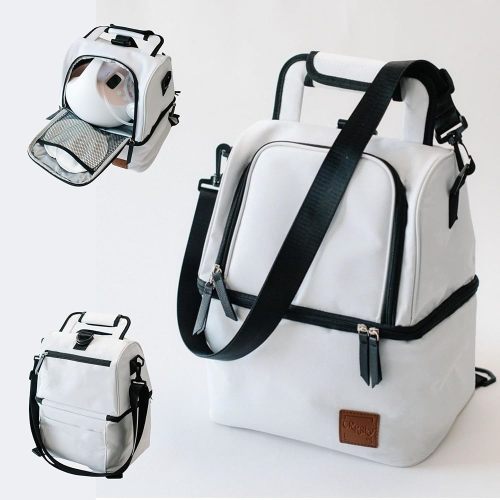Breast Milk Cooler Travel Bag - Leak-Proof Wearable Breast Pump Bag Keeps Milk Cool for 12 Hrs - Polyester Breast Milk Bags w/ Multiple Compartments - Bottle Cooler Bag for Breast Pumps & More
