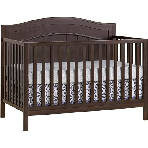 Oxford Baby Nolan 4-in-1 Convertible Baby Crib, Espresso Brown