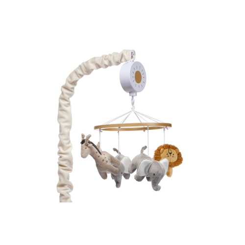 Jungle Adventure Elephant/Lion Musical Baby Crib Mobile Soother Toy