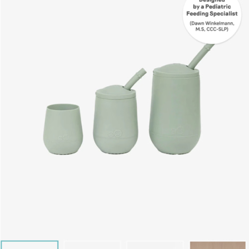 Developmental Cup Set by ezpz / Cup & Straw Training Set for Toddlers