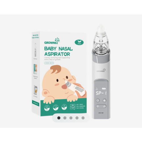 GROWNSY Nasal Aspirator for Baby, Electric Baby Nose Sucker with Larger Suction Chamber and More Powerful Suction, Automatic Nose Cleaner with Music and Light Soothing Function