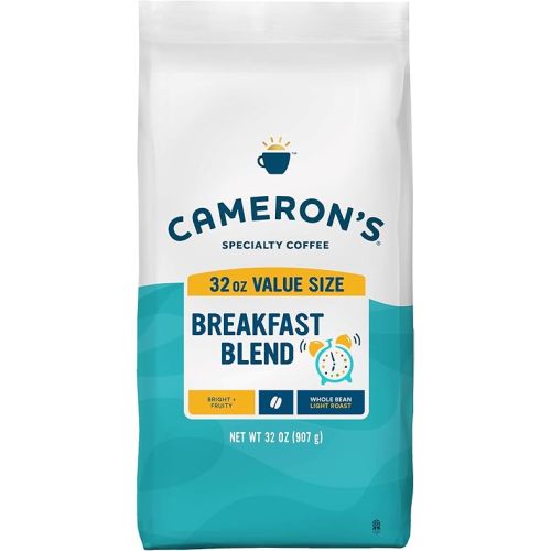 Cameron's Coffee Roasted Whole Bean Coffee, Breakfast Blend, 32 Ounce