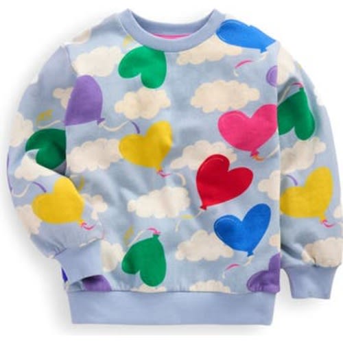 Kids' Heart Balloon Sweatshirt, 4-5Y