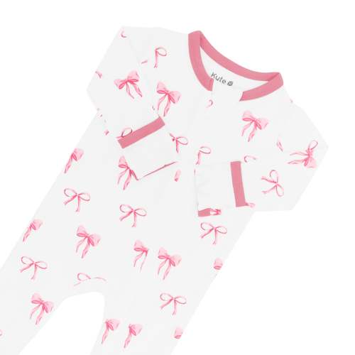 Zippered Footie in Bow