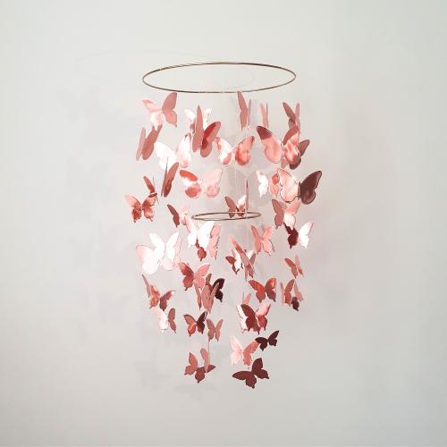 Rose Gold Butterfly Mobile, Butterfly Ceiling Mobile, Girls Room Mobile, Large Butterfly Mobile, Girl Nursery Mobile, Baby Mobile Girl