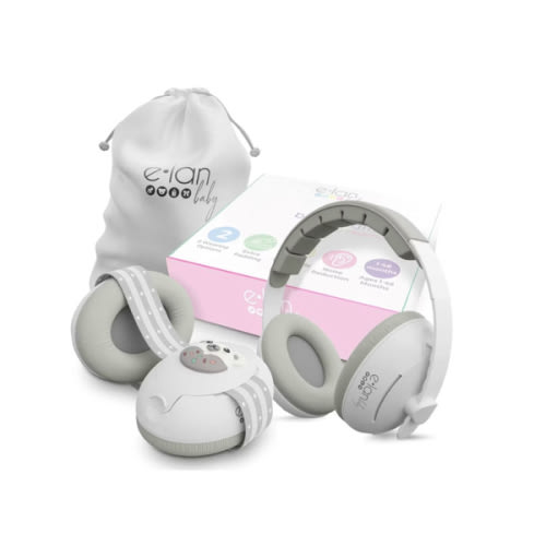 2-in-1 Baby Ear Muffs Noise Protection - Baby Headphones for Noise & Plane Travel - 2 Headbands - Toddler Ear Protection for Infant & Toddler Travel Essential, Age 1-48 Months