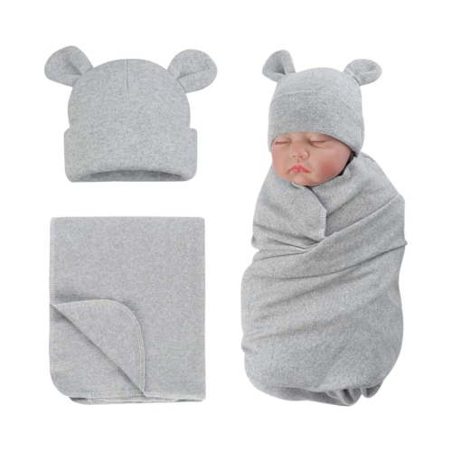 Baby Swaddle Blankets Bag Unisex Solid Sleeping Sack Hat Baby Care Warps