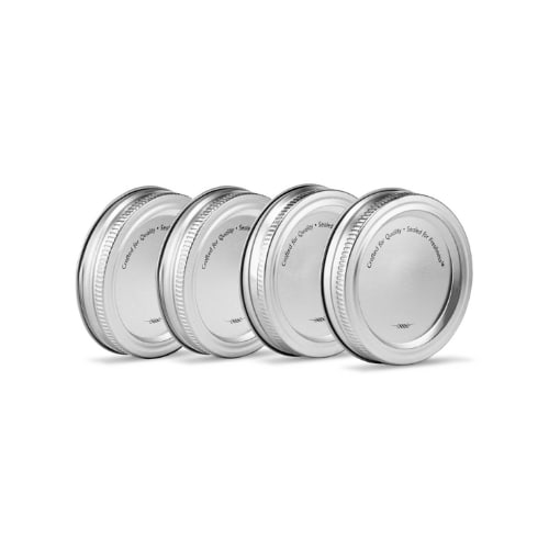 Mason Jar Metal Rings and Lids, 4pk – Mason Bottle