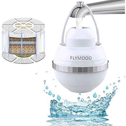 Bath Ball Filter - 8 Stages Bathtub Water Filter Reduces Contaminants for Softer, Smoother Skin - 2,500 Gallons of Filtration, BPA Free (White)