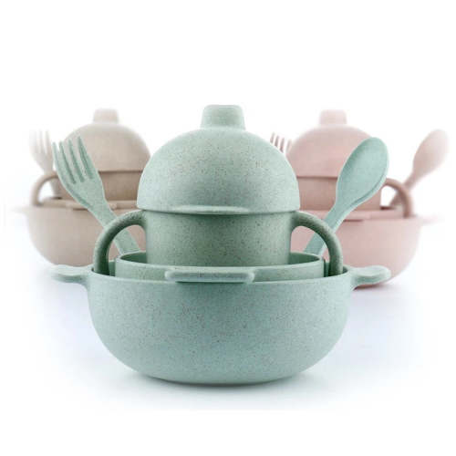Bundle of 3 Sets | Wheat Straw Toddler Baby & Kids Dinnerware Set | Bi – REBEL