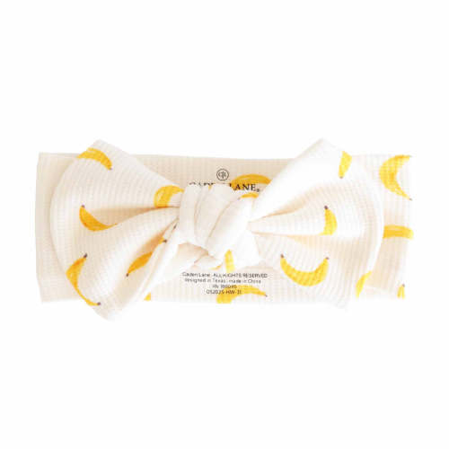 Go Bananas Bamboo Waffle Knit Large Bow Headwrap