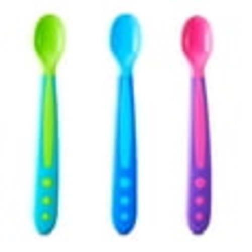 Parent's Choice Plastic 6 Pack First Stage Infant Feeding Spoons, BPA-free, Multi-color