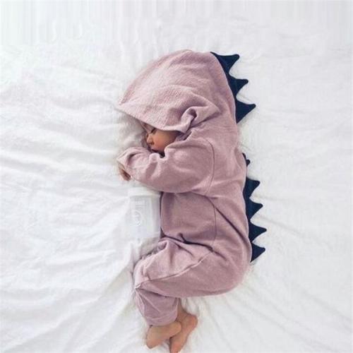 Dinosaur Hooded Romper - ninemonthssober