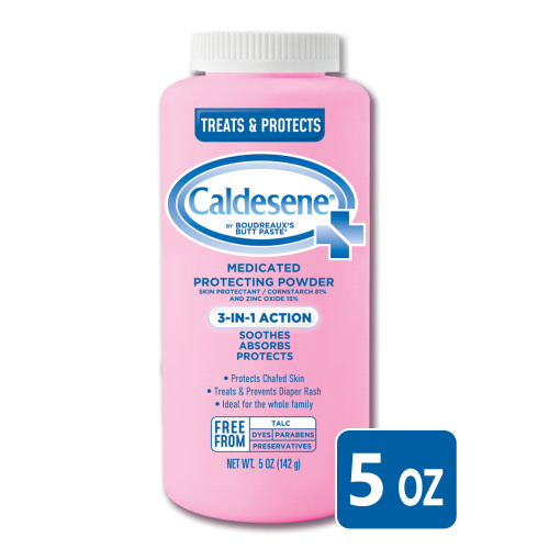 Caldesene Medicated Protecting Body Powder with Zinc Oxide and Cornstarch, Talc Free, 5 oz
