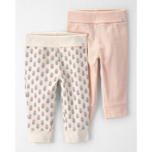 Baby Girl 2-Pack Organic Cotton Grow-With-Me Joggers - Little Planet | Carter's