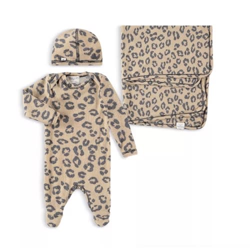 Unisex Welcome Home Animal Print 3 Piece Gift Set - Baby 0-3 months