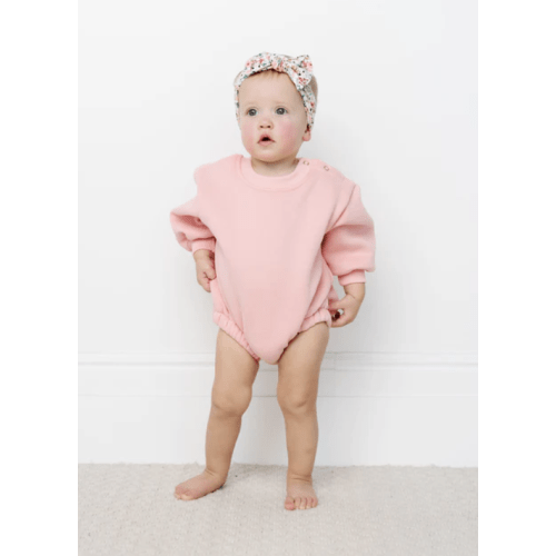 Sweatshirt Romper - Bubblegum