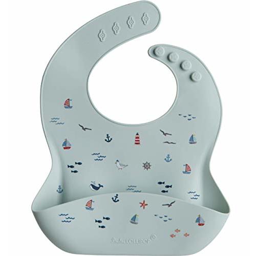 Loulou Lollipop Soft, Waterproof Silicone Feeding Bib for Babies and Toddlers