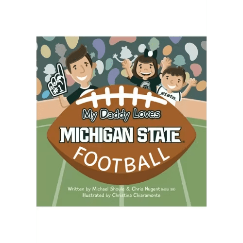 Michigan State Spartans Daddy Loves Football Children's Book - GREEN