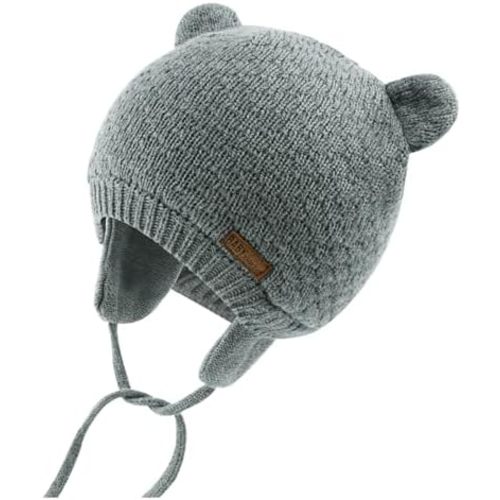 XIAOHAWANG Baby Hat Cute Bear Toddler Earflap Beanie Warm for Fall Winter