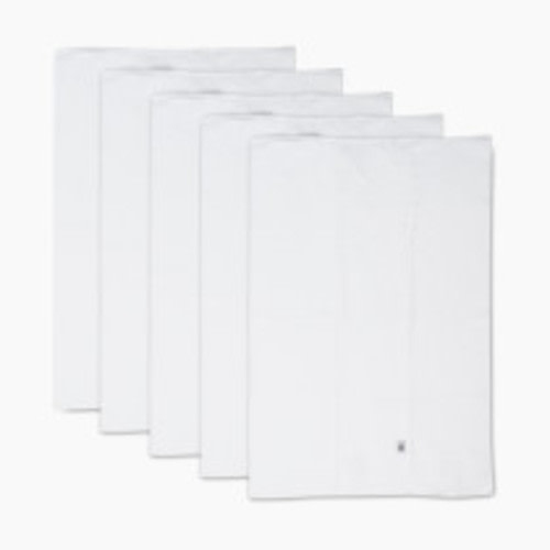 Honest Baby Clothing 5-Pack Organic Cotton Knit Tri-fold Burp Cloths - Bright White, Os