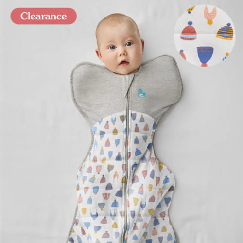 Swaddle Up™ 2.5 TOG (61-68°F) White Happy Hats Quilted Cotton