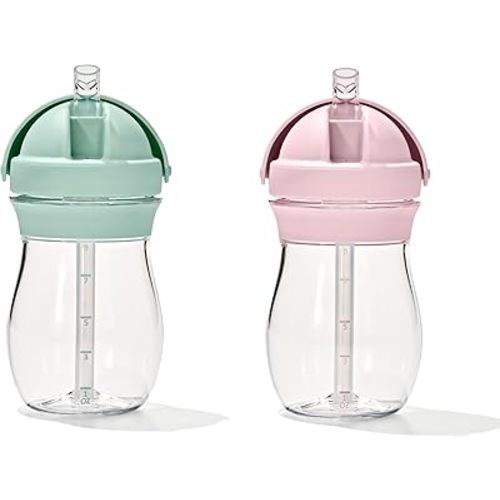 OXO Tot Transitions Straw Cup 9 oz. - Opal and Blossom - 2 Pack