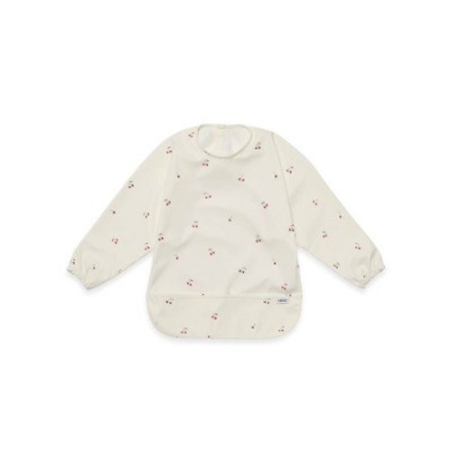 Lalo Long Sleeve Smock Bib - Cherry