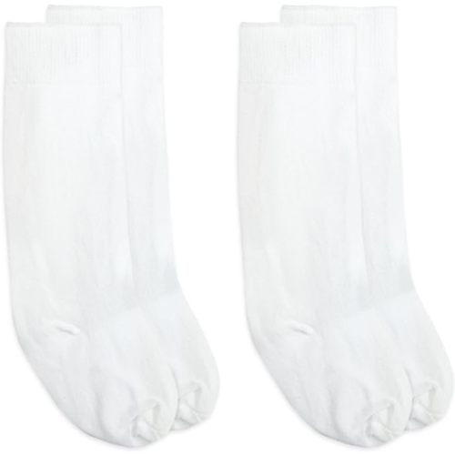 Jefferies Socks Baby Girls Boys Easter Nylon Dress Knee High Socks 2 Pair Pack - 0-3 Months - White