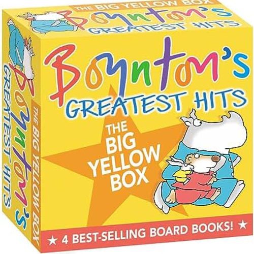 Boynton's Greatest Hits The Big Yellow Box (Boxed Set): The Going to Bed Book; Horns to Toes; Opposites; But Not the Hippopotamus: Boynton, Sandra, Boynton, Sandra: 9780689826634: Amazon.com: Books