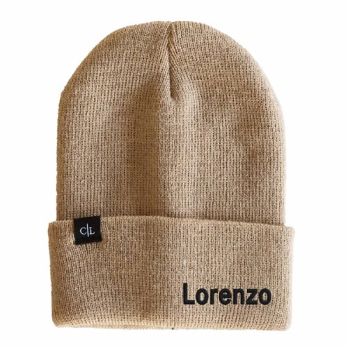 Embroidered Knit Baby Beanie