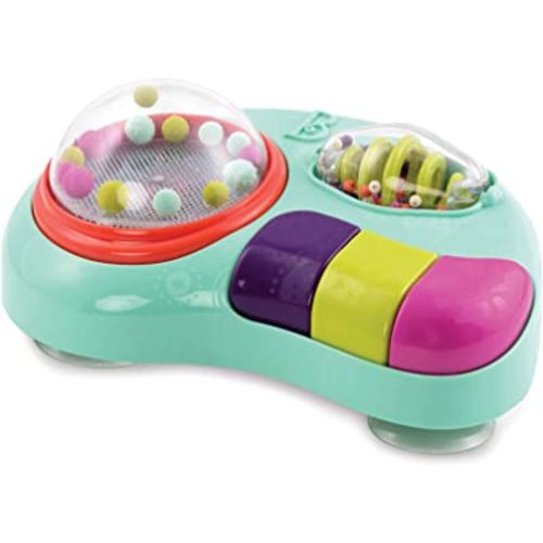 B. toys- B. baby – Baby Activity Station – High Chair Suction Cup Toy with Music & Lights – Sensory Activity Center – Developmental Toys for Babies, Infants – whirly pop-6 Months +