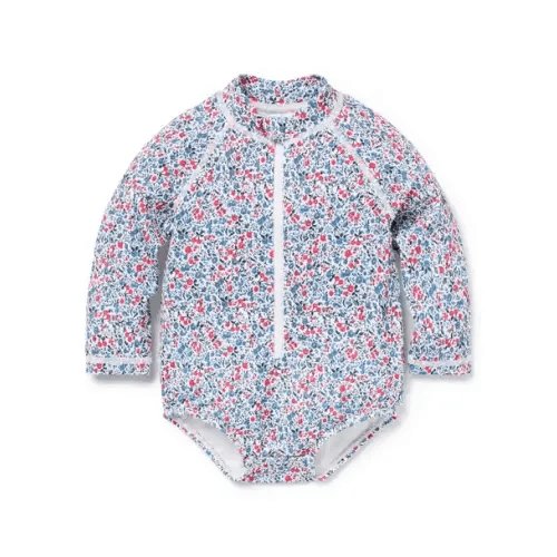 Baby Jet Ivory Ditsy Floral Baby Recycled Ditsy Floral Rash Guard Swimsuit by Janie and Jack