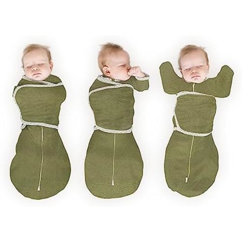 SwaddleDesigns 6-Way Omni Swaddle Sack Arms Up Swaddle for Newborn, More Options to Calm Startle Reflex, Improves Sleep